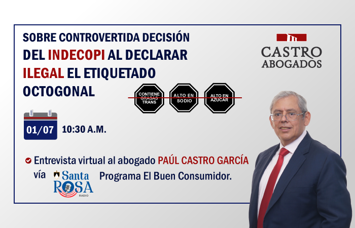 INDECOPI DECLARA ILEGAL EL ETIQUETADO OCTOGONAL